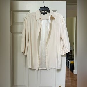 Lafayette 148 100% Silk Ivory Blouse
